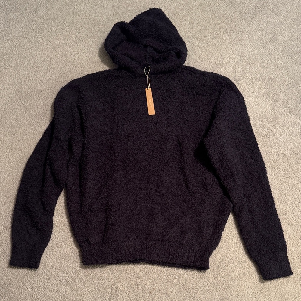 SKIMS Black Onyx Boucle Cozy Unisex Hoodie NWT XXS/XS Oversized SOLD OUT